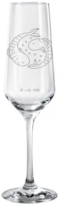 Produktbild von Mr. & Mrs. Panda Trinkglas Sternzeichen Fische - Transparent - Geschenk, Glas, Geburtstag Februar, Sektkelch, März, Horoskop, Sektglas, Fisch, Kelchglas, Champagnerglas