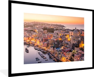 Produktbild von MuchoWow® Gerahmtes Poster Architektur - Luft - Wasser - Italien 90x60 cm - Poster mit Schwarzem Bilderrahmen Wandposter Rahmen Foto Bilder - Wanddekoration - Fotos