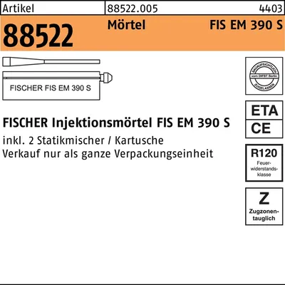Produktbild von fischer Injektionsmörtel R 88522 FIS EM 390 S Kunstharz