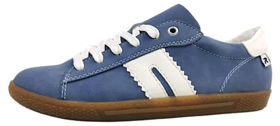 Image de Chaussures de sport pour femmes Rieker, lacets, style sportif, bleu, pour le quotidien