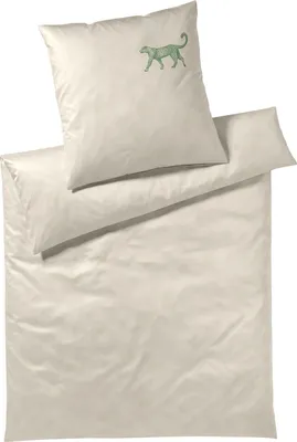 Produktbild von elegante Mako-Satin-Bettwäsche-Garnitur Traveller Farbe Sand Größe 135x200+80x80