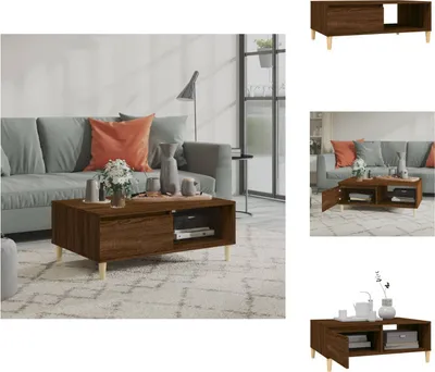 Produktbild von vidaXL Couchtisch Braun Eichen-Optik 90x60x35 cm Holzwerkstoff -  Couchtische