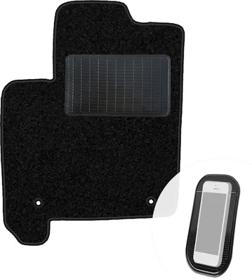 Produktbild von moto-MOLTICO Fahrer Fußmatte Auto Velours Fahrerseite Autoteppiche Schwarz Fahrermatte 1-teilig passend für Opel Meriva A 2004-2010