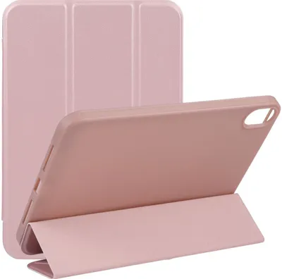 Produktbild von Mobigear Tri-Fold Gel iPad Mini 7 (2024) Hülle TPU,Kunstleder Klapphülle - Roségold
