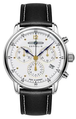 Zeppelin 9586-1 Herren-Armbanduhr Barcelona Chronograph mit Lederband 1