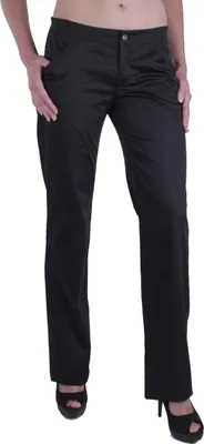Produktbild von Versace VJC Damen Hose Businesshose Slim Fit Schwarz