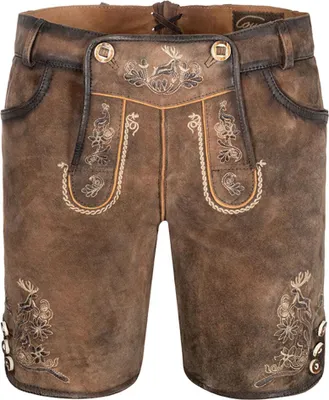Produktbild von Lederhose Damen Bermuda Maila hopfen ZV antik 44