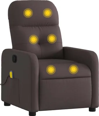 Produktbild von vidaXL Massagesessel Dunkelbraun Stoff