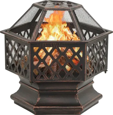 Obrázek produktu pro vidaXL Ohnivý koš s pokrem Rustic 62x54x56 cm XXL Ocel