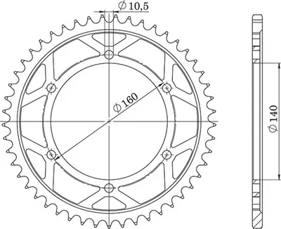 Immagine prodotto di In Acciaio Passo 530 - Z 47 Denti (Dis.16701)