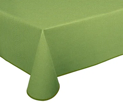 Tischdecke abwaschbar, rutschfest, Leinenstruktur grün, 130x220 cm