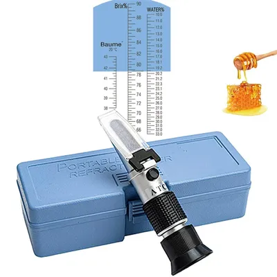 Refraktometer Brix 58–90% Baume 38–43% Feuchte 12–27% ATC