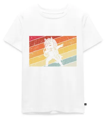 Produktbild von Spreadshirt Bääm! Schulkind 2025 Einschulung Einhorn Kinder Premium T-Shirt, 134/140 (8 Jahre), Weiß