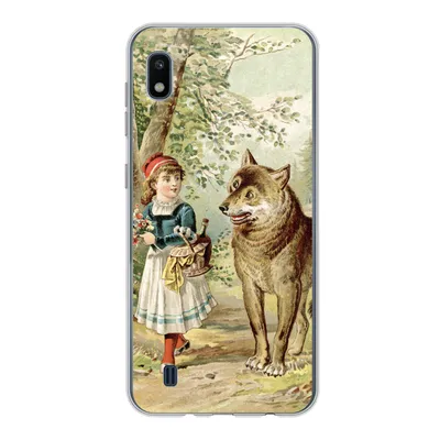 Produktbild von MuchoWow® Handyhülle Schutzhülle Hülle für Samsung Galaxy A10 Wolf - Rotkäppchen - Wald Silikon Softcase Handy Hülle - Schutzhülle