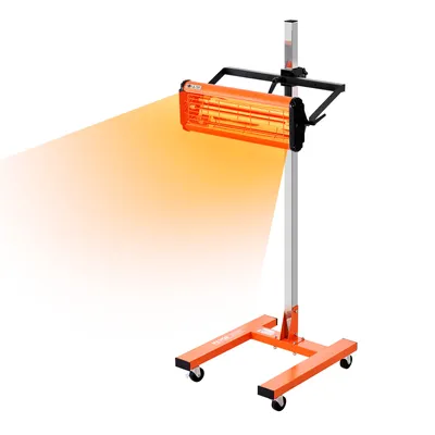 Produktbild von Infračervená vytvrzovací lampa VEVOR, 1500 W, nastavení času 1-60 min, automatická vytvrzovací lampa s automatickým ohřevem a držákem, 31,8 m² pečicí plochy, ohřívače kabiny pro stříkání, sušička barvy
