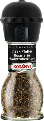 Produktbild von Kotanyi Steakpfeffer Rosmarin Gewürzzubereitung in einer Mühle 57g