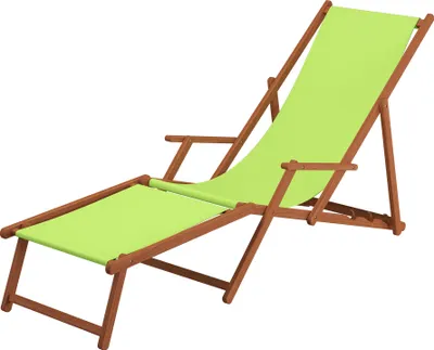 Produktbild von Sonnenliege Liegestuhl pistazie Fußteil Kissen Gartenliege Holz Strandstuhl Gartenmöbel 10-306FKH