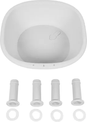 Image de Siège de bain pour les soins post-partum, hémorroïdes, antidérapant, cuvette plus profonde, évacuation scellée, trou de suspension, baignoire, blanc