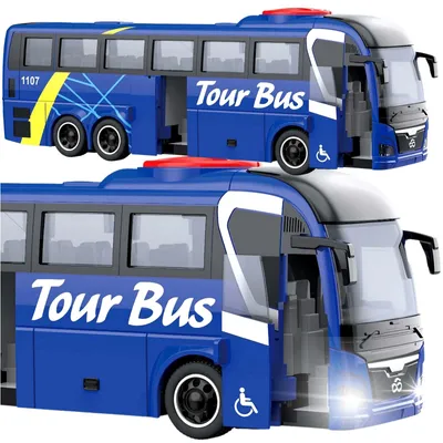 Produktbild von QULKI Spielzeug Reisebus mit Friktionsantrieb, Licht und Ton