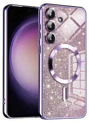 Zdjęcie produktu dla Techsuit Glitter MagSafe etui do Samsung Galaxy S23 FE - jasnofioletowe