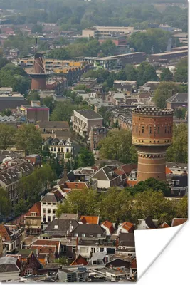 Produktbild von MuchoWow® Poster Skyline - Utrecht - Domturm 120x180 cm - Kunstposter