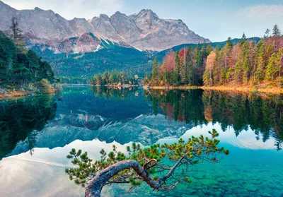 Produktbild von Vlies Fototapete Berge 254x184 cm inkl. Kleister Gebirge Landschaft See Wald Natur Wohnzimmer Schlafzimmer Tapete Wandtapete Motivtapete