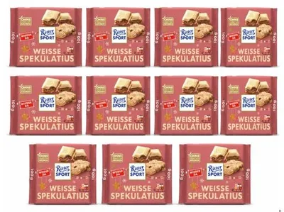 Produktbild von 11x Ritter Sport weiße Spekulatius 100g