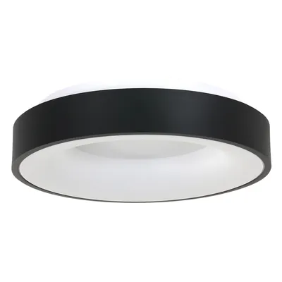 Produktbild von Steinhauer Deckenleuchte Ringlede 1-flammig Schwarz Matt/ Weiß 48x48cm