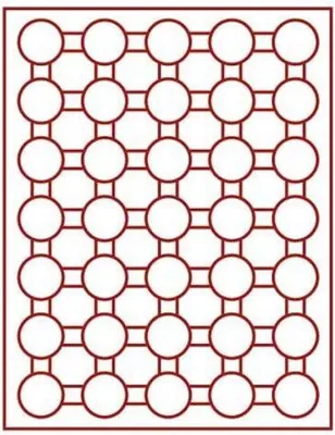 Produktbild von Lindner 2935E Velourseinlage dunkelrot 2935E (Ø 34 mm)