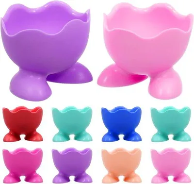 Image de Porte-œufs en silicone colorés avec petits pieds pour la cuisine