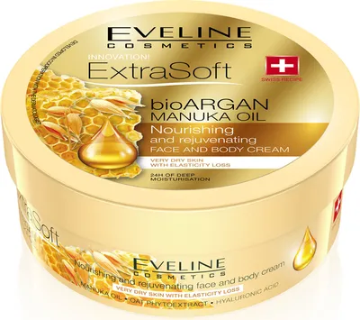 Produktbild von Eveline Cosmetics Extra Sanfte Bio-Arganöl & Manuka Konzentrierte Formel für Str