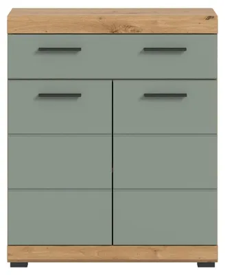Image de CALICOSY - Meuble de rangement salle de bain 2 portes L74 cm - GIO