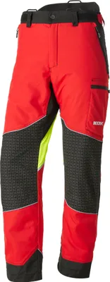 Produktbild von KOX Schnittschutzhose Light 2.0 Rot/Gelb | Typ A | KWF-Profi-Gr. 56