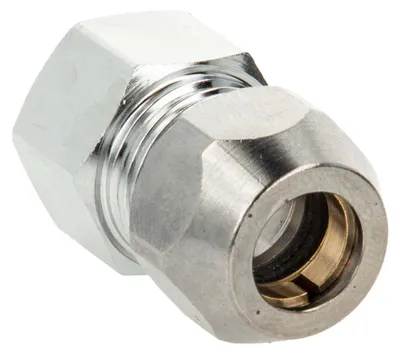 Produktbild von tecuro gerade Quetschverschraubung Ø 10 mm x G 3/8 Zoll Innengewinde, Messing verchromt