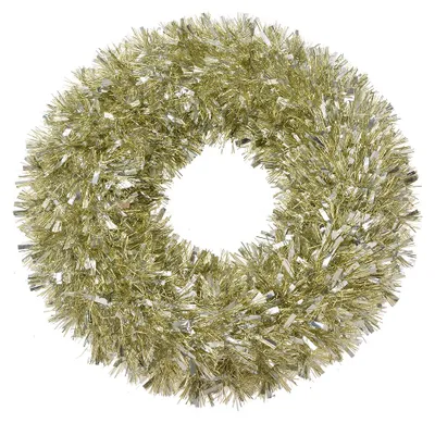 Image de Clayre & Eef Couronne de Noël Ø 45 cm Plastique doré