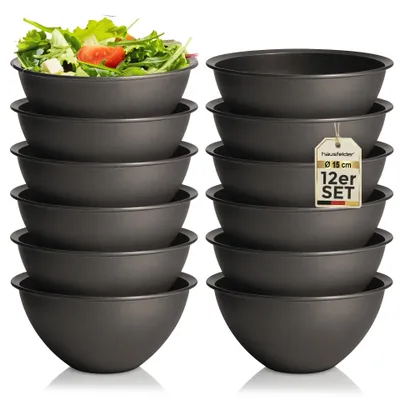 Produktbild von 2-teiliges Schüssel Set aus Kunststoff BPA-frei, (6 Stk. Schüsseln 0,7L ohne Deckel)