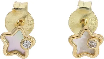 Produktbild von Ohrstecker Gold 585 Perlmutt Zirkonia JL22-06-0071 JuwelmaLux