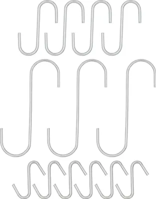 Produktbild von 13x Metallhaken S-Haken Küchenhaken Fleischerhaken Gardrobenhaken S-Form Set