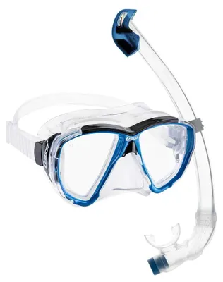 Produktbild von Cressi Big Eyes & Seal Dry Schnorchelset Blau Blau One Size