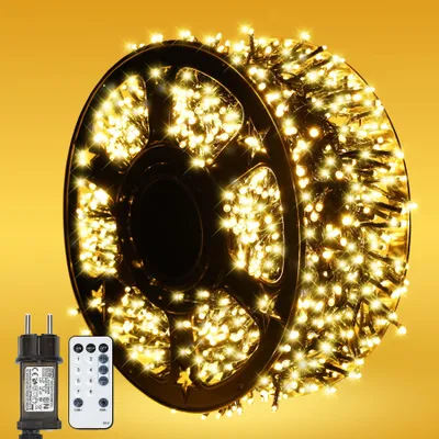 Lichterkette 20 m 1000 LED Warmweiß Kupferdraht