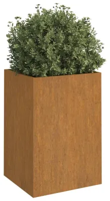 Image de Pot de fleurs - Jardinière - Pot à fleurs - Pot de jardin - Bac à fleurs - Acier Corten - Résistant aux intempéries - 52x48x75 cm
