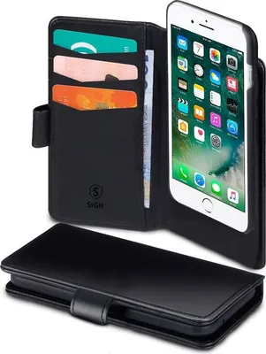 Zdjęcie produktu dla Etui z portfelem 2 w 1 do iPhone'a 6/6S/7/8 Plus - czarne