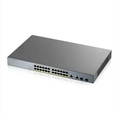 Zdjęcie produktu dla Zyxel GS1350-26HP-EU0101F, Zarządzany, L2, Gigabit Ethernet (10/100/1000), Obsługa PoE, Możliwości montowania w stelażu