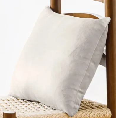 Produktbild von Kissenbezug - Weiß - 40x40 cm - Waschbar - Veloursstoff - Kissenhülle