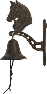 Produktbild von Türglocke Pferd Nostalgie Glocke Gusseisen Landhaus Antik-Stil Braun