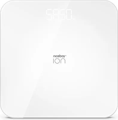 Obrázok produktu pre Niceboy IONFITSCALEWH, Elektronická osobná váha, 180 kg, 100 g, Biela, kg/lb, Štvorec