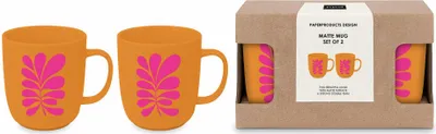 Immagine prodotto di PPD Paula orange Matte Mug Set, 2er Set, Henkelbecher, Kaffeebecher, Becher, Tasse, New Bone China, 400 ml, 162502325
