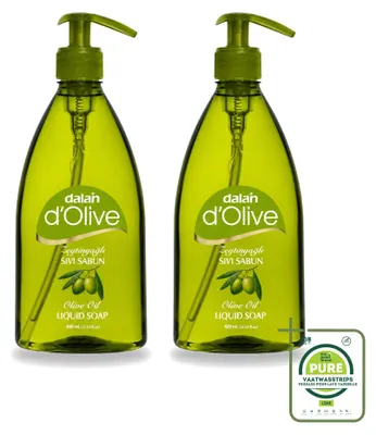 Produktbild von 2 x Dalan d'Olive Flüssigseife - Pflegend mit Olivenöl - 400 ml - Großpackung - 2 Stücke