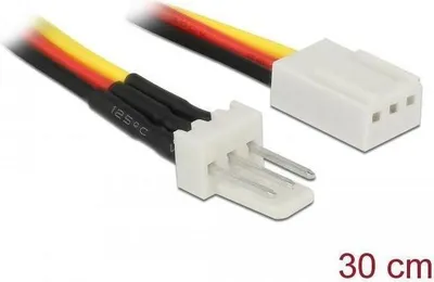 Image de Delock 85753 Delock Lüfter Stromkabel 3 Pin Stecker zu 3 Pin Buchse 30 cm