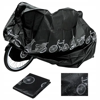 Produktbild von Fahrradabdeckung 200x105 cm 1 Stück Schwarz Wasserdicht Schutzhaube Abdeckplane Fahrradgarage Roller Moped Kunststoff